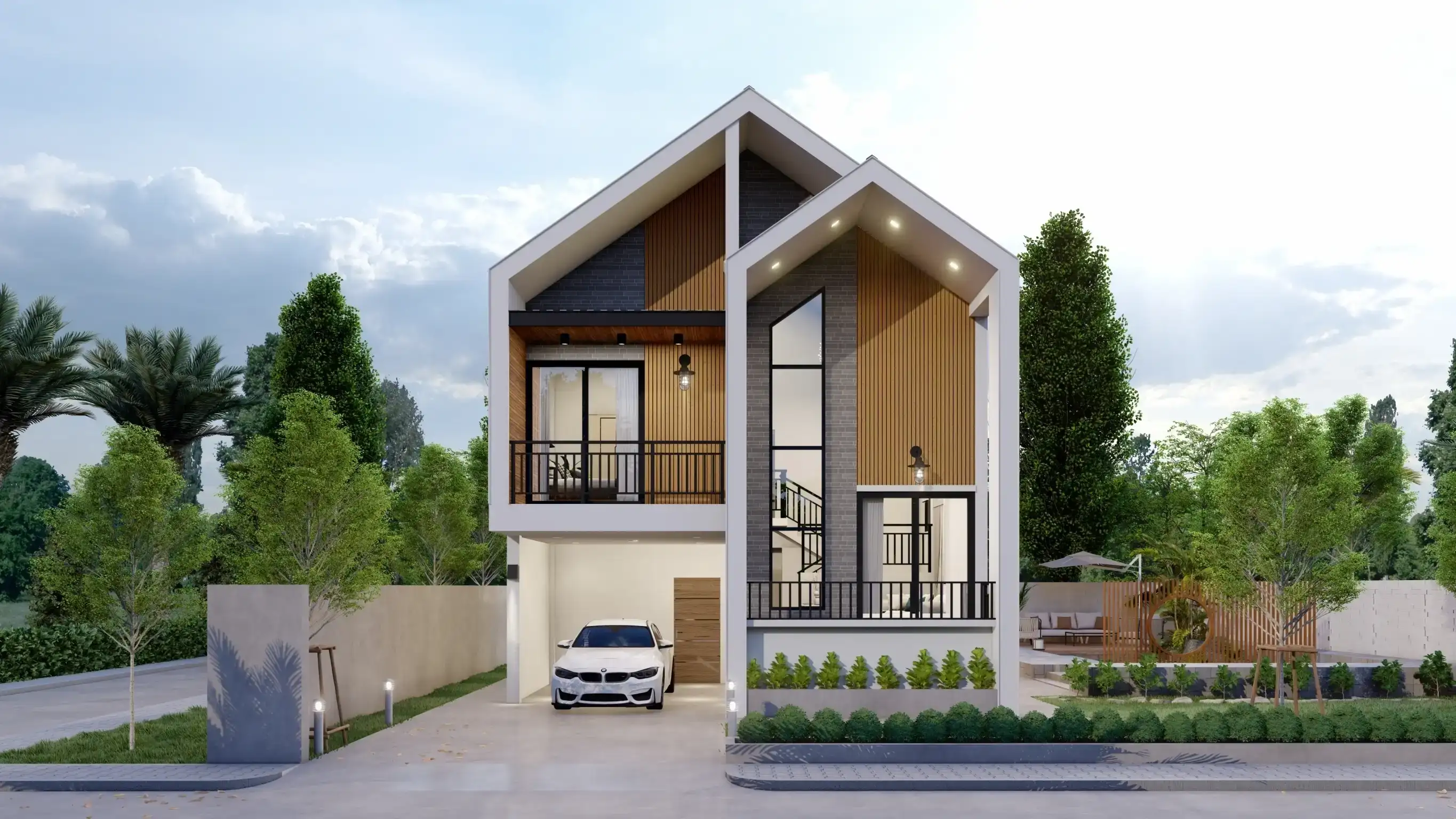 บ้านพักชั้นครึ่งสไตล์นอร์ดิก